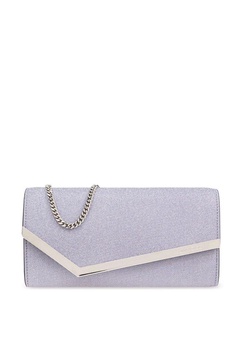 Jimmy Choo Emmie Glitter Chain-Linked Clutch Bag