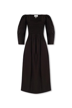 Ganni Dress With Puff Sleeves