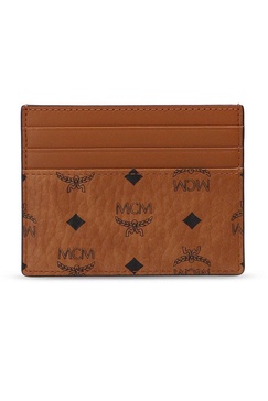 MCM Monogram Print Money Clip Card Holder