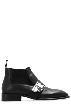 Burberry Shield Square-Toe Chelsea Ankle Boots