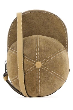 Jw Anderson Man Beige Suede Medium Cap Crossbody Bag