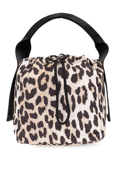 Ganni Leopard Tech Pouch Bag