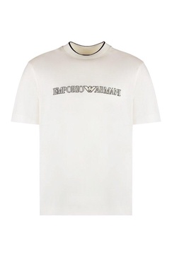 Emporio Armani Logo-Embroidered Crewneck T-Shirt