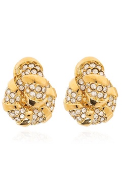 Lanvin Embellished Knot Detailed Earrings