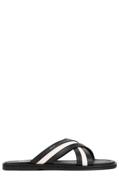 Bally Logo Printed Slip-On Sandals