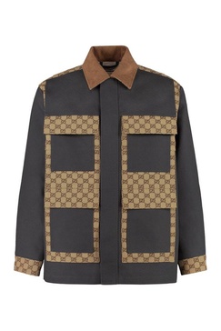 Gucci Contrasted Monogram Shirt Jacket