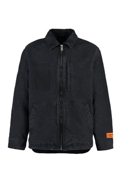 Heron Preston Collared Zip-Up Denim Jacket