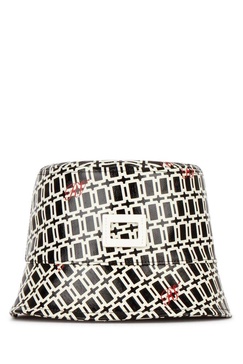 Roger Vivier Geometric Pattern Printed Fisher Hat