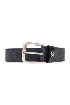 Gucci Logo Plaque Monogrammed Belt