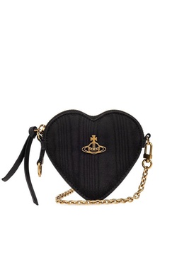 Vivienne Westwood Moire Heart Orb-Plaque Mini Crossbody Bag