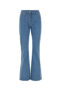 Paco Rabanne Patterned High-Waist Straight-Leg Jeans