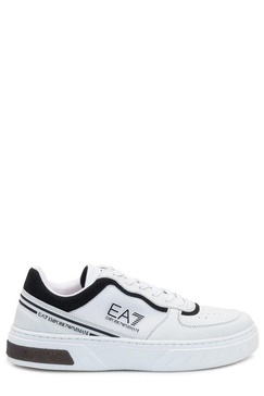 Ea7 Emporio Armani Logo-Patch Panelled Lace-Up Sneakers