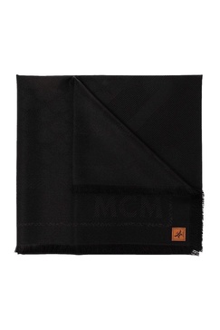 MCM Logo Patch Frayed-Edge Scarf