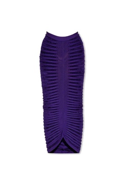 Alaïa 3D Striped Maxi Skirt