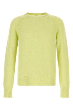 Dries Van Noten Man Acid Green Alpaca Blend Sweater