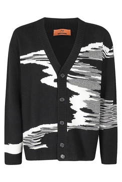 Missoni V-Neck Intarsia Knitted Cardigan