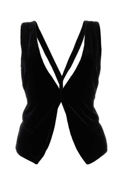 Ann Demeulemeester Velvet Cut-Out Vest