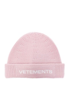 Vetements Logo Embroidered Beanie