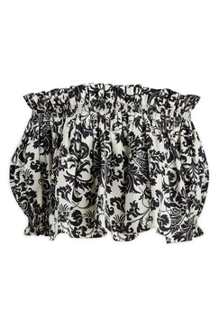 Christian Dior All-Over Printed Off-Shoulder Top