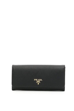 Prada Logo Fold Continental Wallet