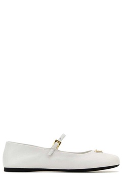 Prada Triangle-Logo Flat Shoes