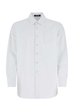 Raf Simons Logo Patch Buttoned Denim Shirt