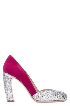 Miu Miu Glitter Panelled Pumps