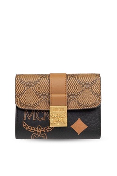 MCM Logo Printed Foldover Wallet