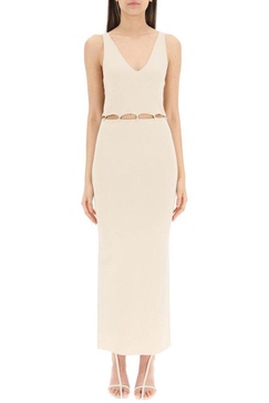 Nanushka Merle Plunging V-Neck Midi Dress