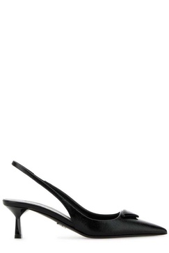 Prada Pointed-Toe Slingback Pumps