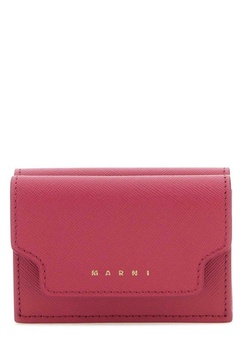 Marni Woman Tyrian Purple Leather Wallet