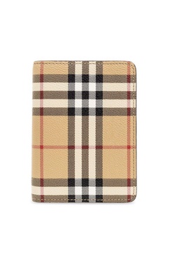 Burberry Checked Bi-Fold Passport Holder