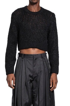 Comme des Garçons Homme Plus Cropped Crochet Knitted Jumper