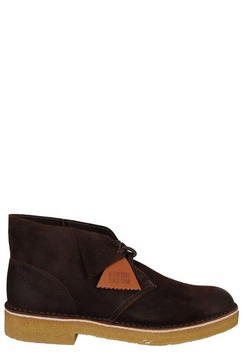 Clarks Round Toe Lace-Up Desert Boots