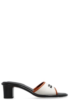 Isabel Marant Logo Embroidered Open-Toe Mules