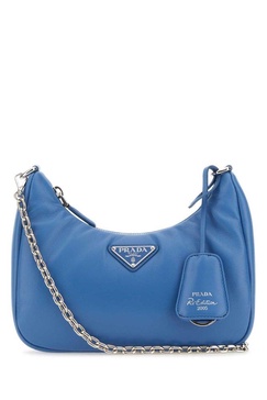 Prada Logo Plaque Chain-Linked Shoulder Bag