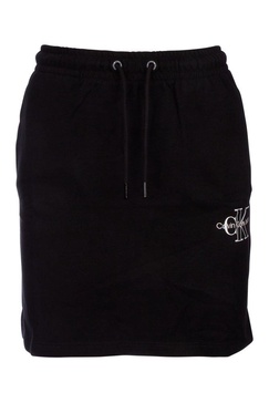 Calvin Klein Jeans Logo Embroidered Drawstring Mini Skirt