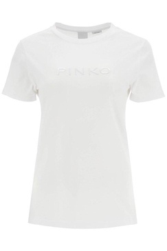 Pinko Logo-Embroidered Crewneck T-Shirt