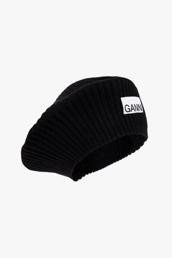 Ganni Beret With Logo