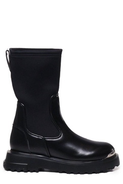 Love Moschino Panelled Round-Neck Ankle Boots