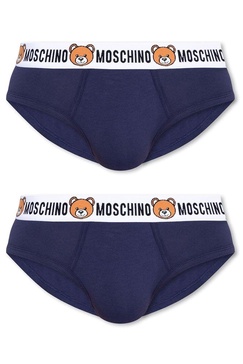 Moschino Logo Waistband Two-Pack Briefs