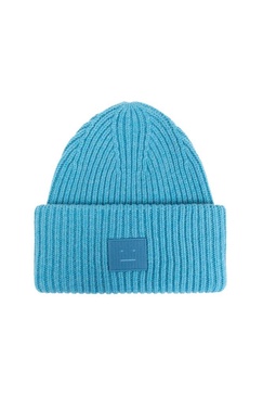 Acne Studios Logo Patch Ribbed Beanie