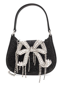 Self-Portrait Embellished Crescent Bow Micro Tote Bag