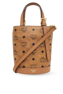 MCM Logo Printed Shoulder Bag