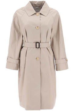 single-breasted trench coat in water-resistant twill