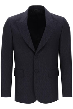 ff striped single-breasted jacket