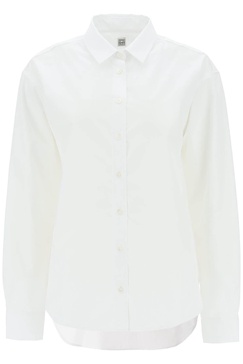 logo-embroidered cotton shirt