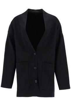 cotton twill jacket-cardigan