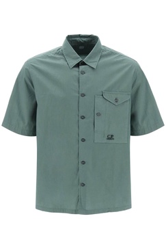 short-sleeved poplin shirt