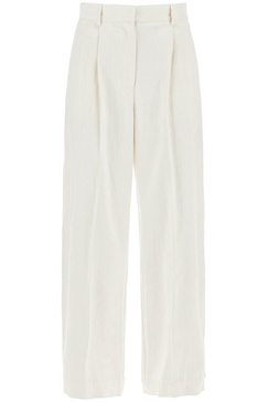 silk and cotton corduroy pants made